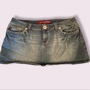 Vintage Y2k Hot kiss Jean Mini Skirt